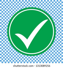 Green checklist icon, chec mark icon vector