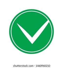 Green checklist icon, check mark icon vector
