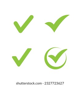 Green Checklist Icon Vector Illustration