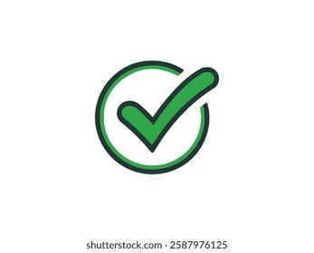 Green Checkmark Icon in a Circle.