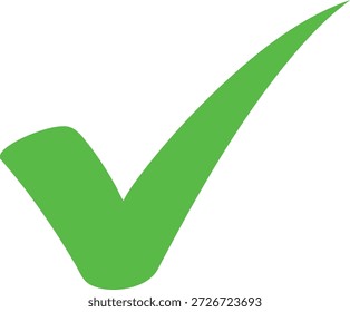 Ícone de marca de verificação verde no plano de fundo branco
