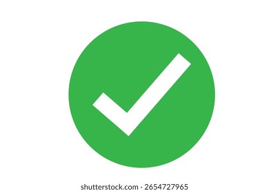 Diseño gráfico de Vector de icono de marca de verificación verde