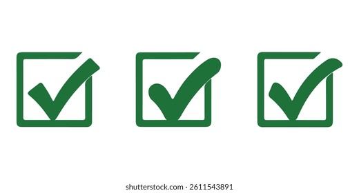 Green Checkmark Icon vector illustration with white background