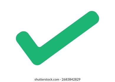 ícone de marca de seleção verde vetor definido