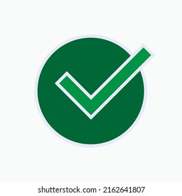Icono de marca de verificación verde. Símbolo de verificación - Vector.