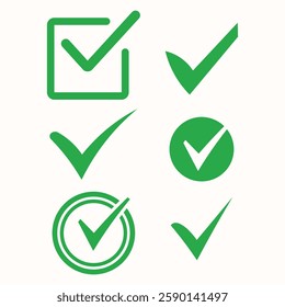 Green Checkmark Icons for Various Purposes
