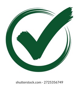 A green checkmark inside a hand-drawn circle, symbolizing approval, correctness, or completion. The style is simple and graphic.