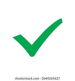Green checkmark marker icon vector flat illustration design.