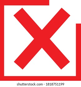 Green checkmark and red cross icon. symbol of approved and reject.