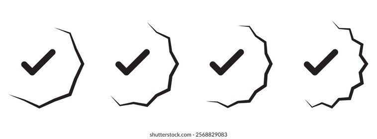 Green checkmark and red cross on isolated white background vector symbol for right and wrong choices.. symbol for website Computer and mobile vector, eps 10