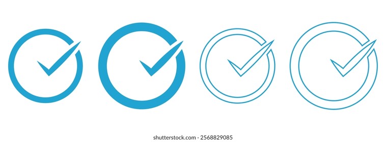 Green checkmark and red cross on isolated white background vector symbol for right and wrong choices.. symbol for website Computer and mobile vector, eps 10