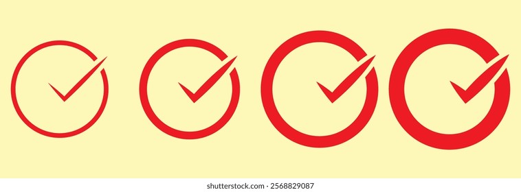 Green checkmark and red cross on isolated white background vector symbol for right and wrong choices.. symbol for website Computer and mobile vector, eps 10