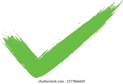 Marca de verificación verde. Firma de marca. Marcar el símbolo.