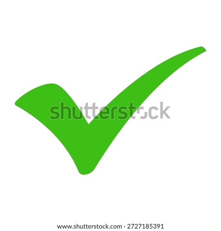 Green checkmark. Vector. Green tick checkmark vector icon for checkbox marker symbol