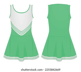 Green cheerleaders dress. vector illustration