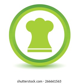 Green Chef hat icon on a white background. Vector illustration