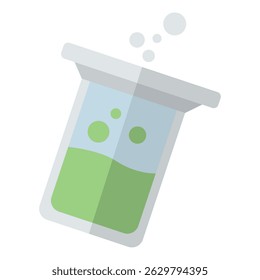 Green chemical jar. Vector illustration