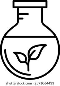 Green Chemistry Line Vector Icon Design