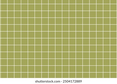 Green chequered seamless background. Grid backdrop white lines. Autumn colours.