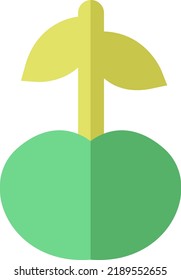 Green cherry, illustration, vector on a white background.