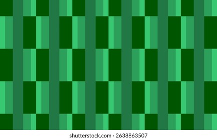 green chessboard and strip pattern as seamless repeat style, replete image design for fabric printing, vertical line column
