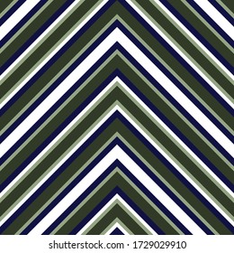 Green Chevron diagonal striped seamless pattern background suitable for fashion textiles, graphics