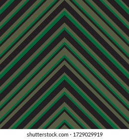 Green Chevron diagonal striped seamless pattern background suitable for fashion textiles, graphics