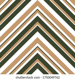 Green Chevron diagonal striped seamless pattern background suitable for fashion textiles, graphics