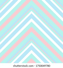 Green Chevron diagonal striped seamless pattern background suitable for fashion textiles, graphics