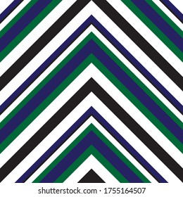 Green Chevron diagonal striped seamless pattern background suitable for fashion textiles, graphics