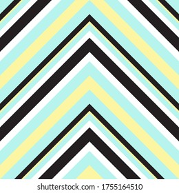 Green Chevron diagonal striped seamless pattern background suitable for fashion textiles, graphics