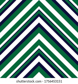 Green Chevron diagonal striped seamless pattern background suitable for fashion textiles, graphics
