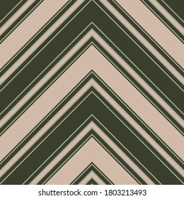 Green Chevron diagonal striped seamless pattern background suitable for fashion textiles, graphics