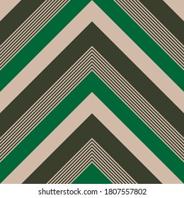 Green Chevron diagonal striped seamless pattern background suitable for fashion textiles, graphics
