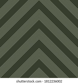 Green Chevron diagonal striped seamless pattern background suitable for fashion textiles, graphics