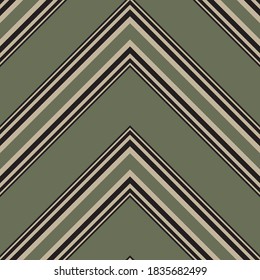 Green Chevron diagonal striped seamless pattern background suitable for fashion textiles, graphics