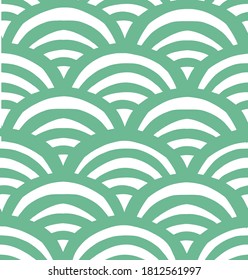 Green chevron geometric seamless pattern