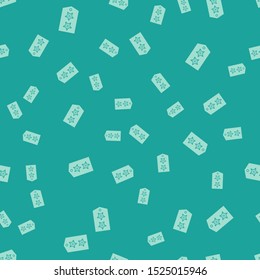 Green Chevron icon isolated seamless pattern on green background. Military badge sign.  Vector Illustration