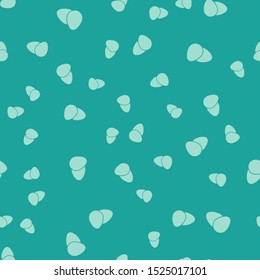 Green Chicken egg icon isolated seamless pattern on green background.  Vector Illustration