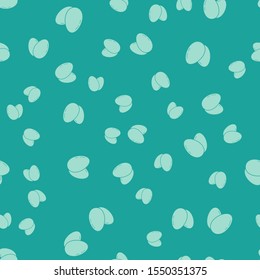 Green Chicken egg icon isolated seamless pattern on green background.  Vector Illustration