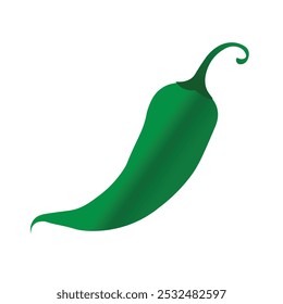  Green Chili hot pepper icon. Red chilli cayenne peppers. Vector illustration