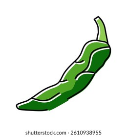 green chili pepper color icon vector. green chili pepper sign. isolated symbol illustration