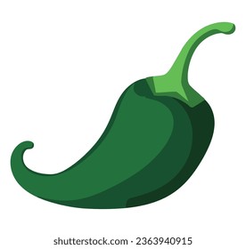 diseño de pimiento de chile verde sobre blanco