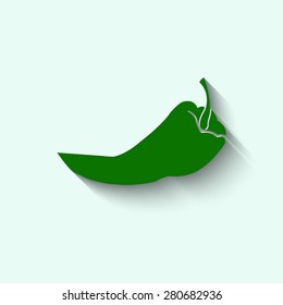 Green Chili Pepper Icon 