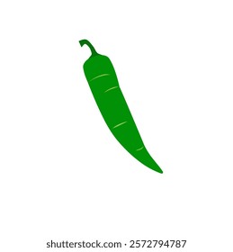 green chili vector illustration on white background.