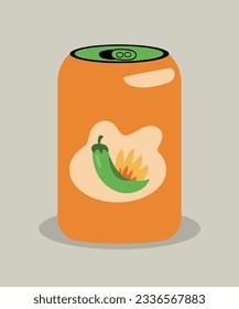 Green Chilli Pepper Juice Drink with Can