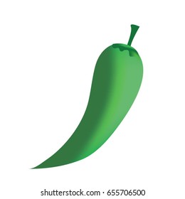 green chilli  pepper ,vector
