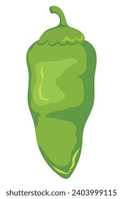 green chilli pepper vector isolated