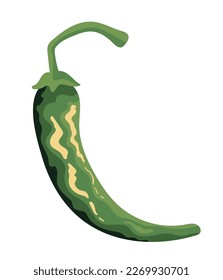 icono verde de pimienta y verduras