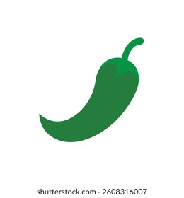 Green Chilli vector icon on white background